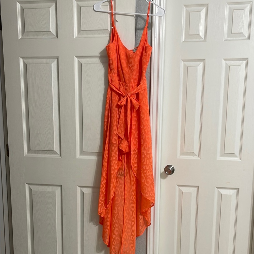 Vibrant Orange Romper
